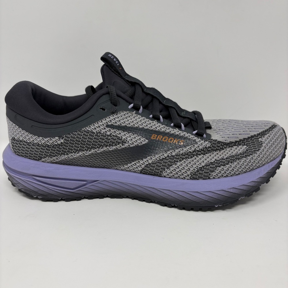 Brooks Revel 7 Womens Size 8.5 Grey Purple Black Running Shoes (1204241B522)